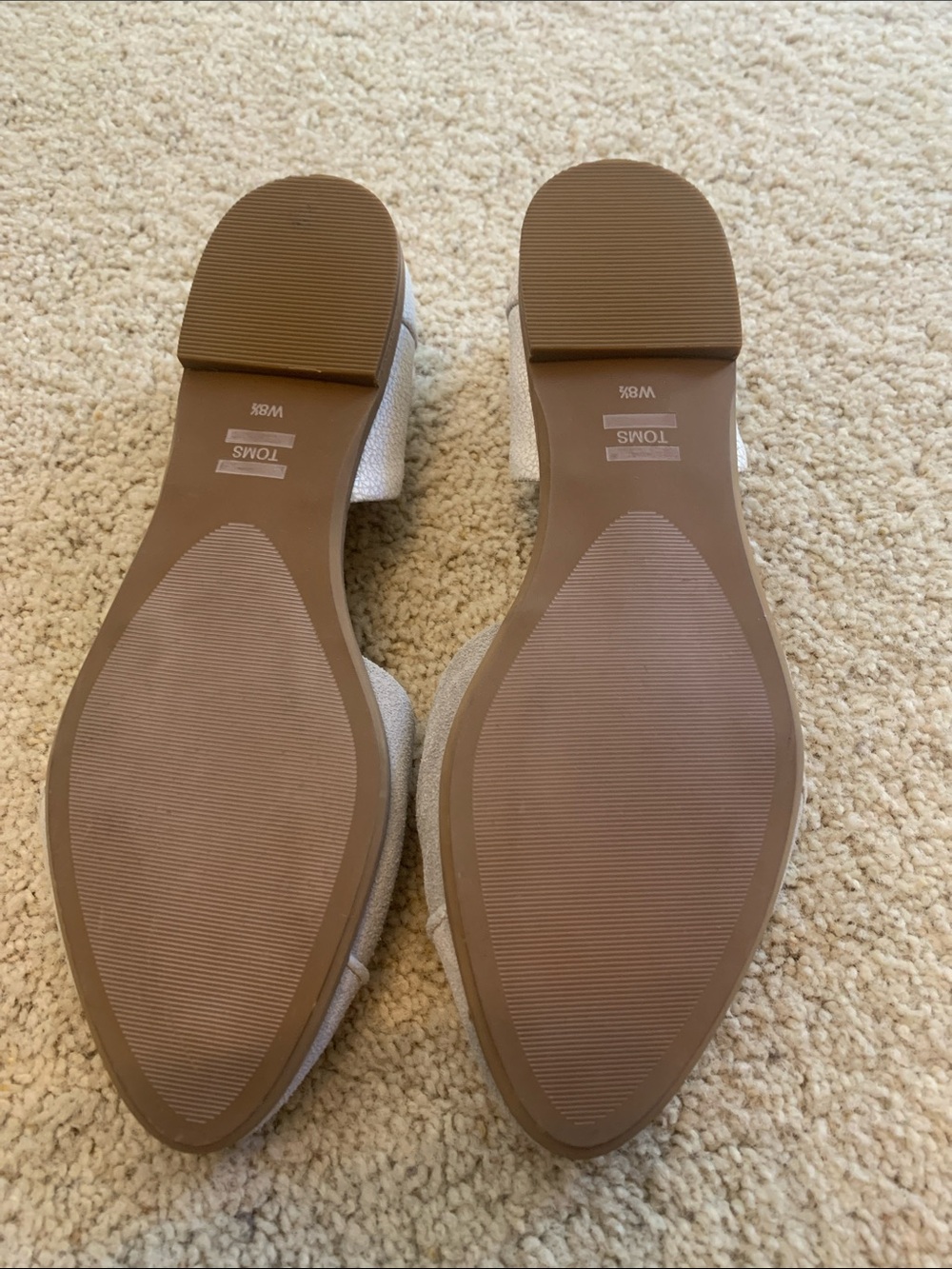 TOMS Light Gray Suede D'Orsay Flats - Picture 7 of 12